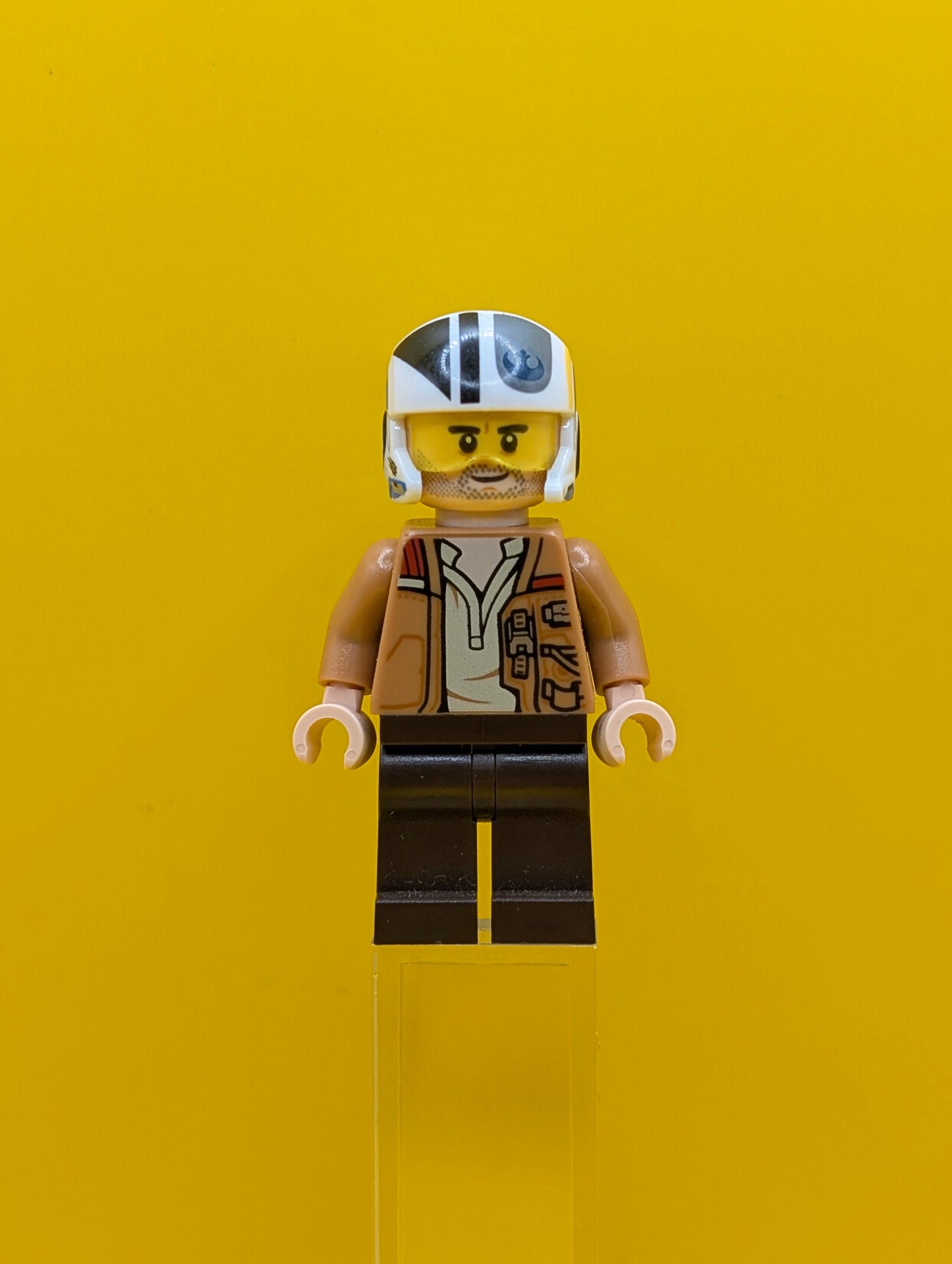 Poe Dameron sw1145 (Medium Nougat Jacket, Helmet) Star Wars Lego Minifigure