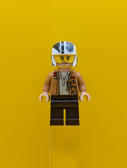 Poe Dameron sw1145 (Medium Nougat Jacket, Helmet) Star Wars Lego Minifigure
