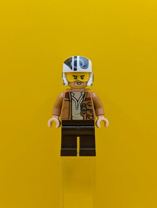 Poe Dameron sw1145 (Medium Nougat Jacket, Helmet) Star Wars Lego Minifigure