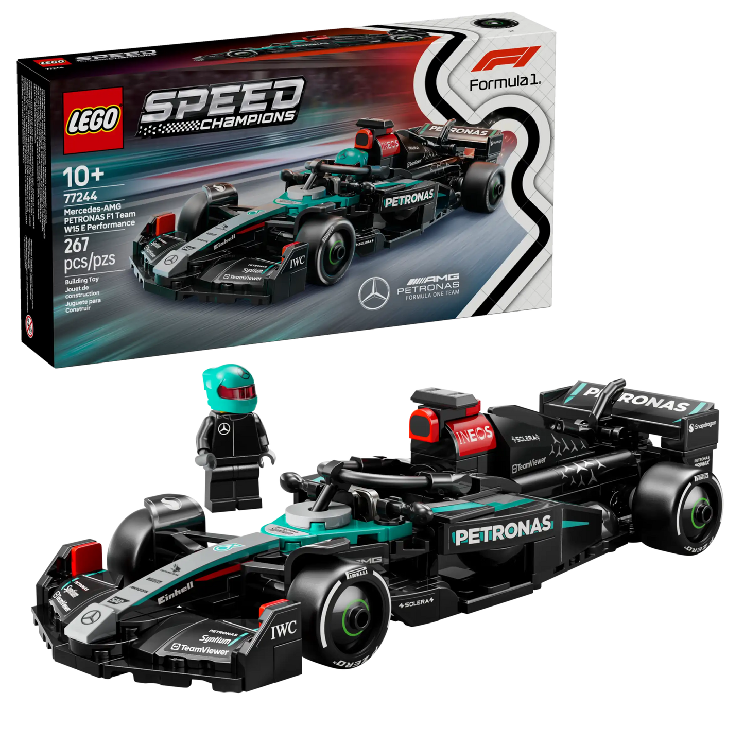 77244 Mercedes-AMG PETRONAS F1 Team W1S E Performance Speed Champions Formula 1 Lego Set
