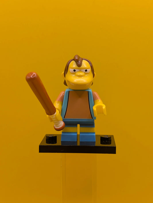 Nelson Muntz colsim-12 The Simpsons, Series 1 (Complete Set with Stand and Accessories) Cmf Lego Minifigure