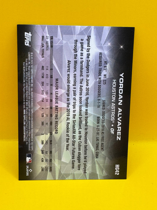 Yordan Alvarez 2024 Topps Chrome #HG42 Hidden Gems