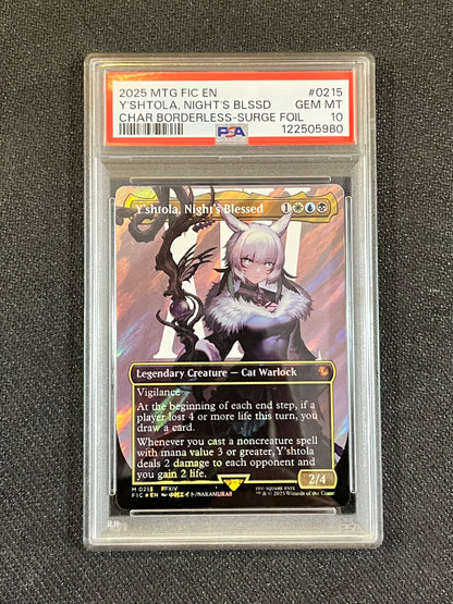 #0215 Y’shtola, Night’s Blessed (Surge Foil) Final Fantasy Commander PSA 10