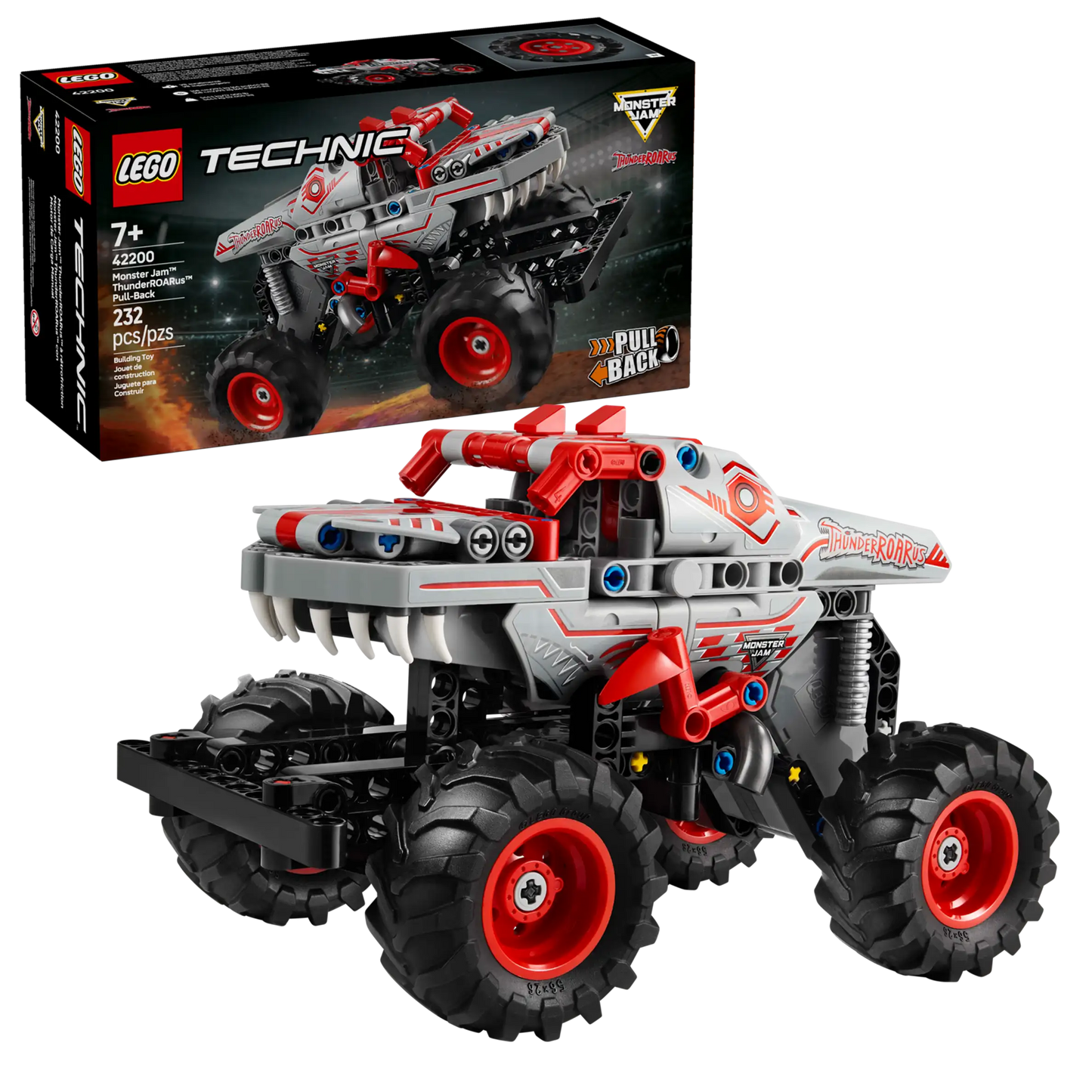 42200 Monster Jam ThunderROARus Pull-Back Technic Lego Set