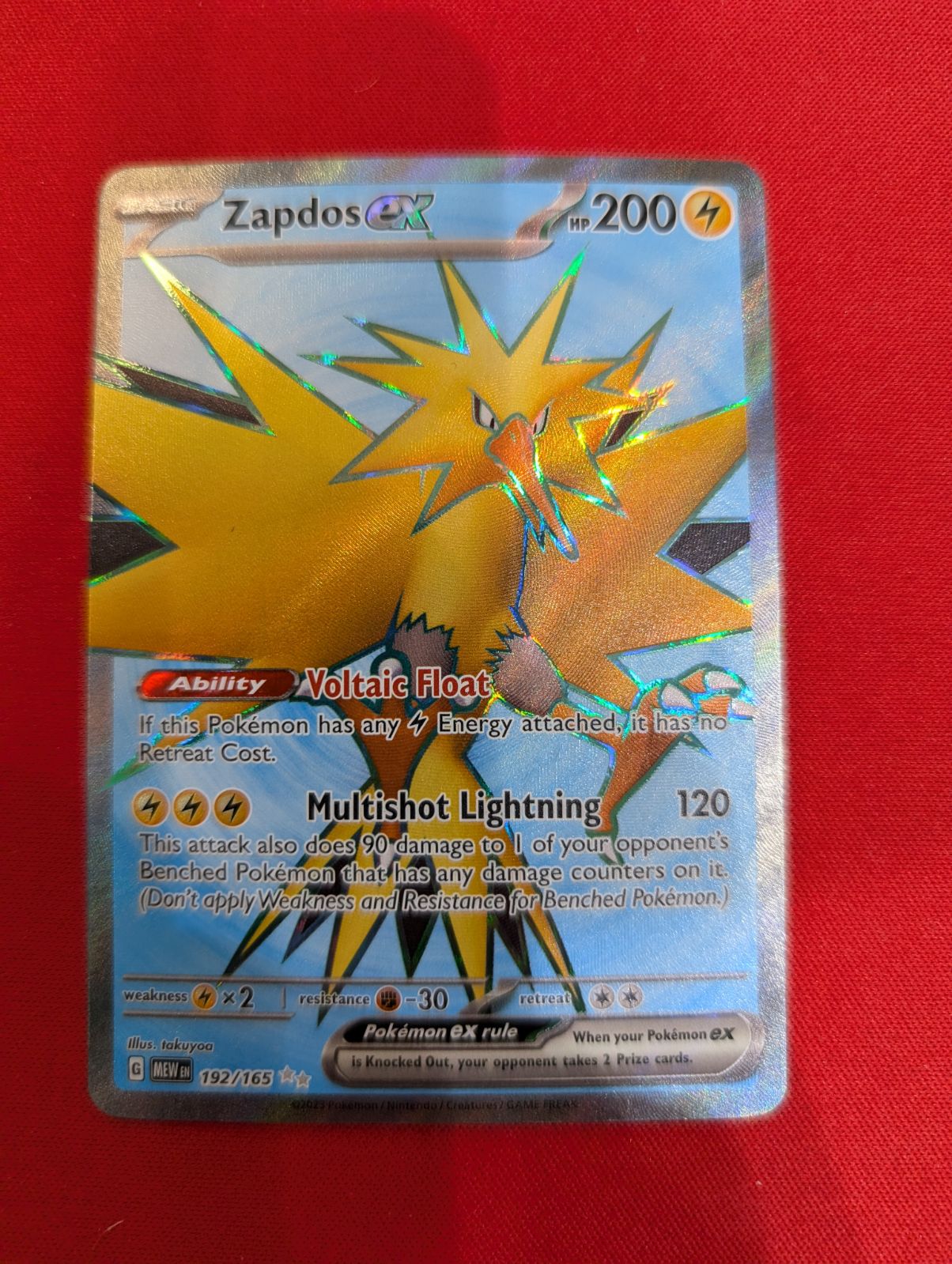 Zapdos EX #192