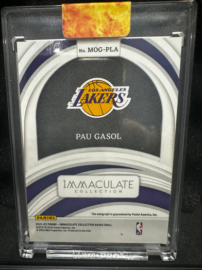 Pau Gasol MOG-PLA 2021 Immaculate Marks of Greatness Autographs gold 07/10