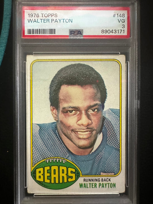 Walter Payton 148 1976 Topps PSA 3 Chicago Bears