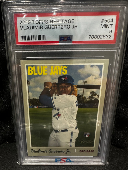Vladimir Guerrero Jr 504 2019 Topps Heritage PSA 9