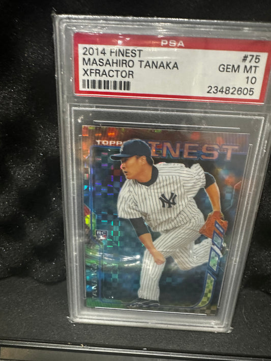 Masahiro Tanaka 75 2014 Topps Finest Xfractor PSA 10