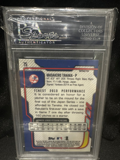 Masahiro Tanaka 75 2014 Topps Finest Xfractor PSA 10