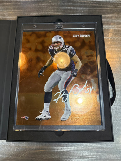 2024 Emanate Under Wraps Football 1st Edition Tedy Bruschi Orange #10/25