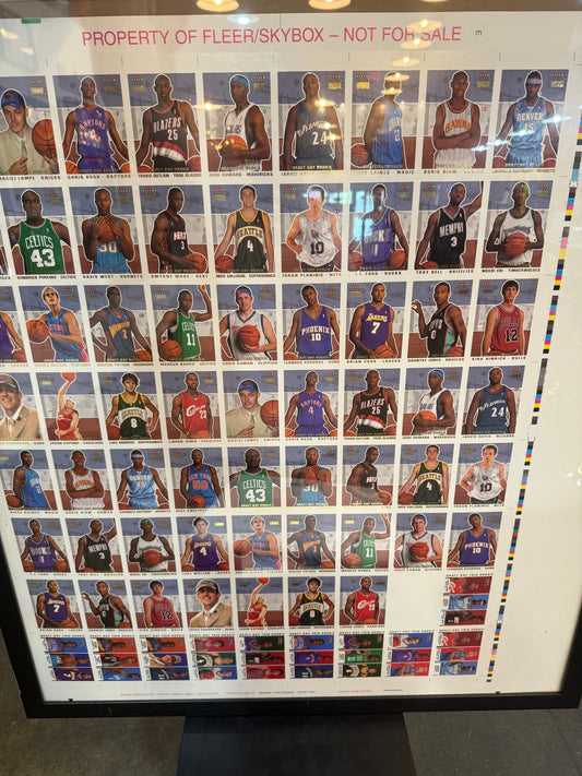 2003 Fleer Tradition Uncut Sheet with  4 Lebron Rookies