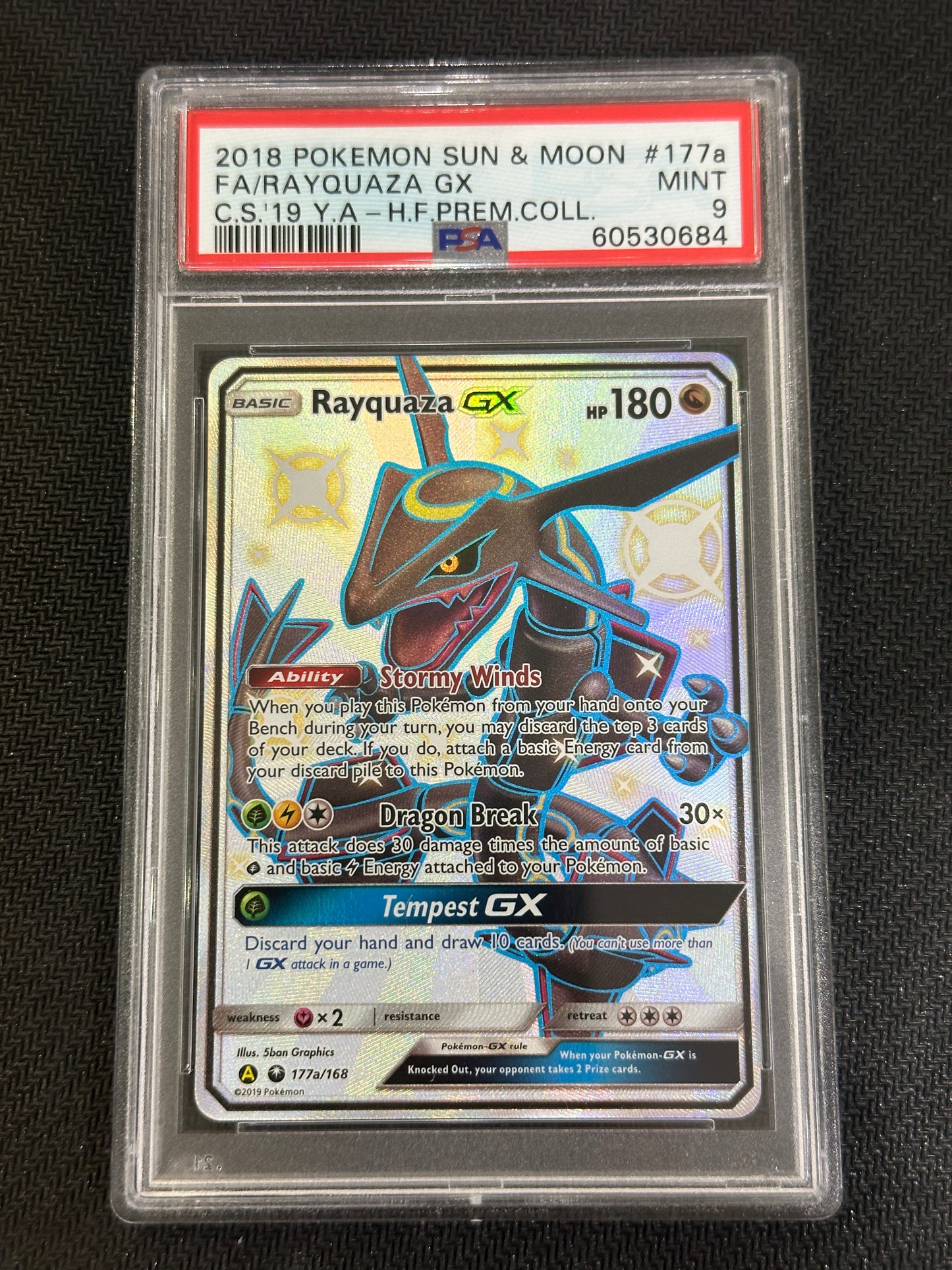 177a/168 Rayquaza GX PSA 9