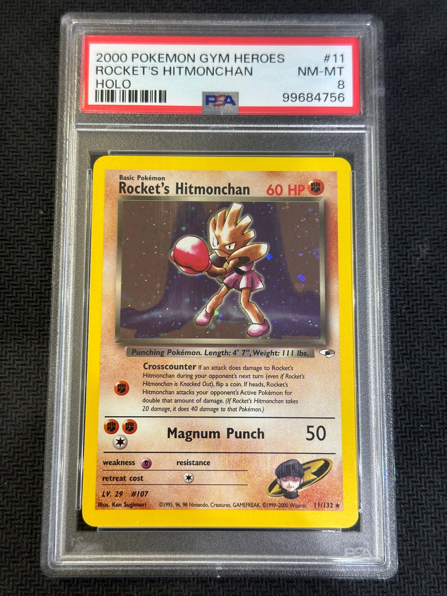 011/132 Rocket's Hitmonchan PSA 8