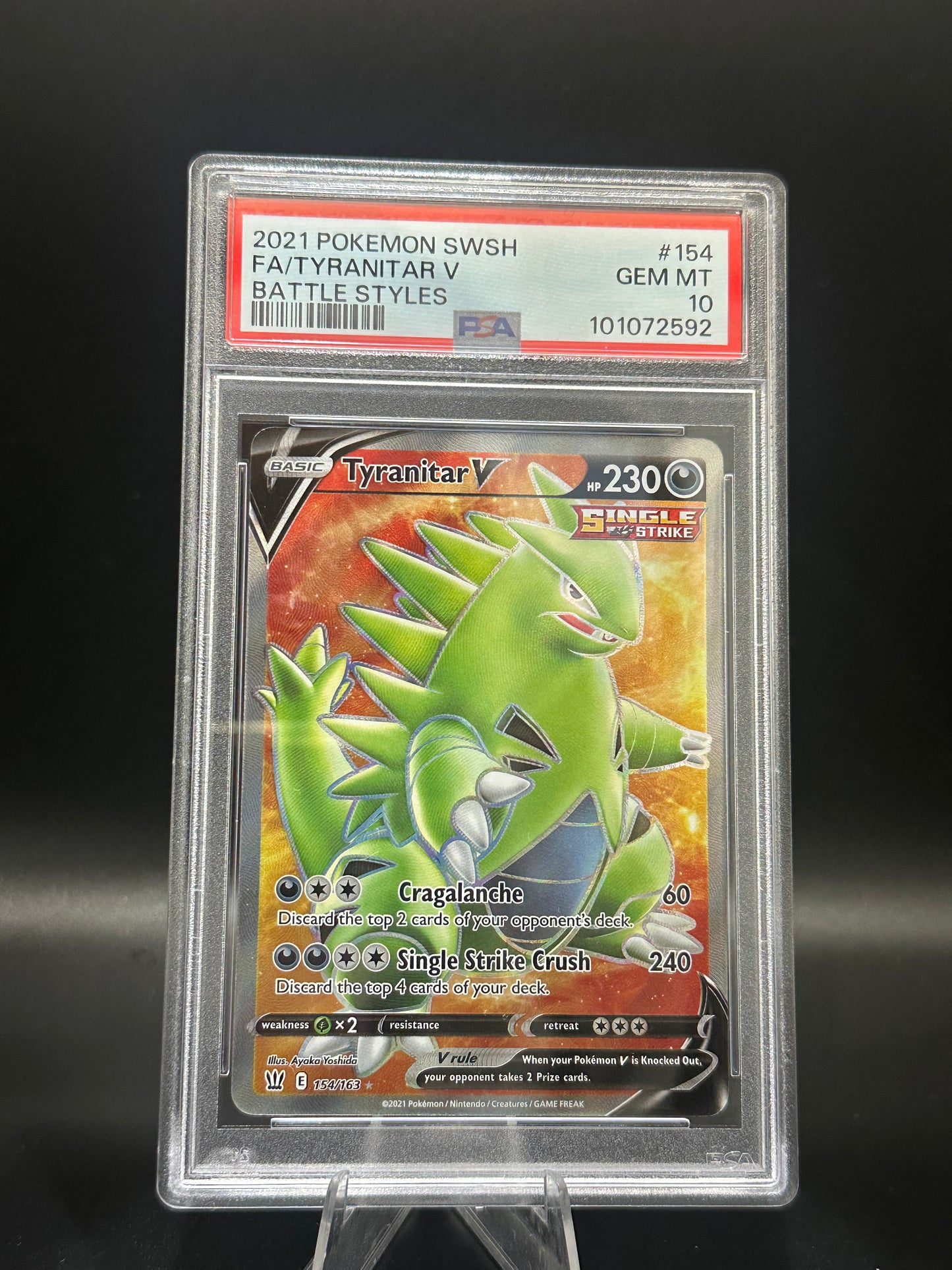 154/163 Tyranitar V PSA 10