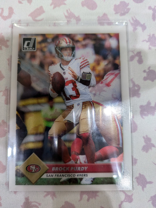 Brock Purdy 20 San fransisco 49ers Panini- Clearly Donruss Football