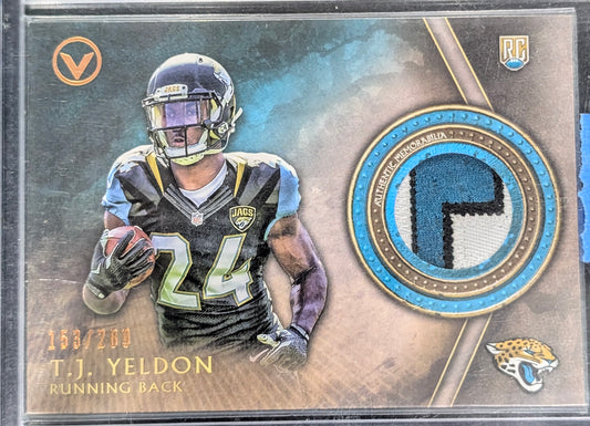 T.J. Yeldon VP-TY 2015 Topps Football Valor Rookie Jersey Patch w/ Ser#153/289