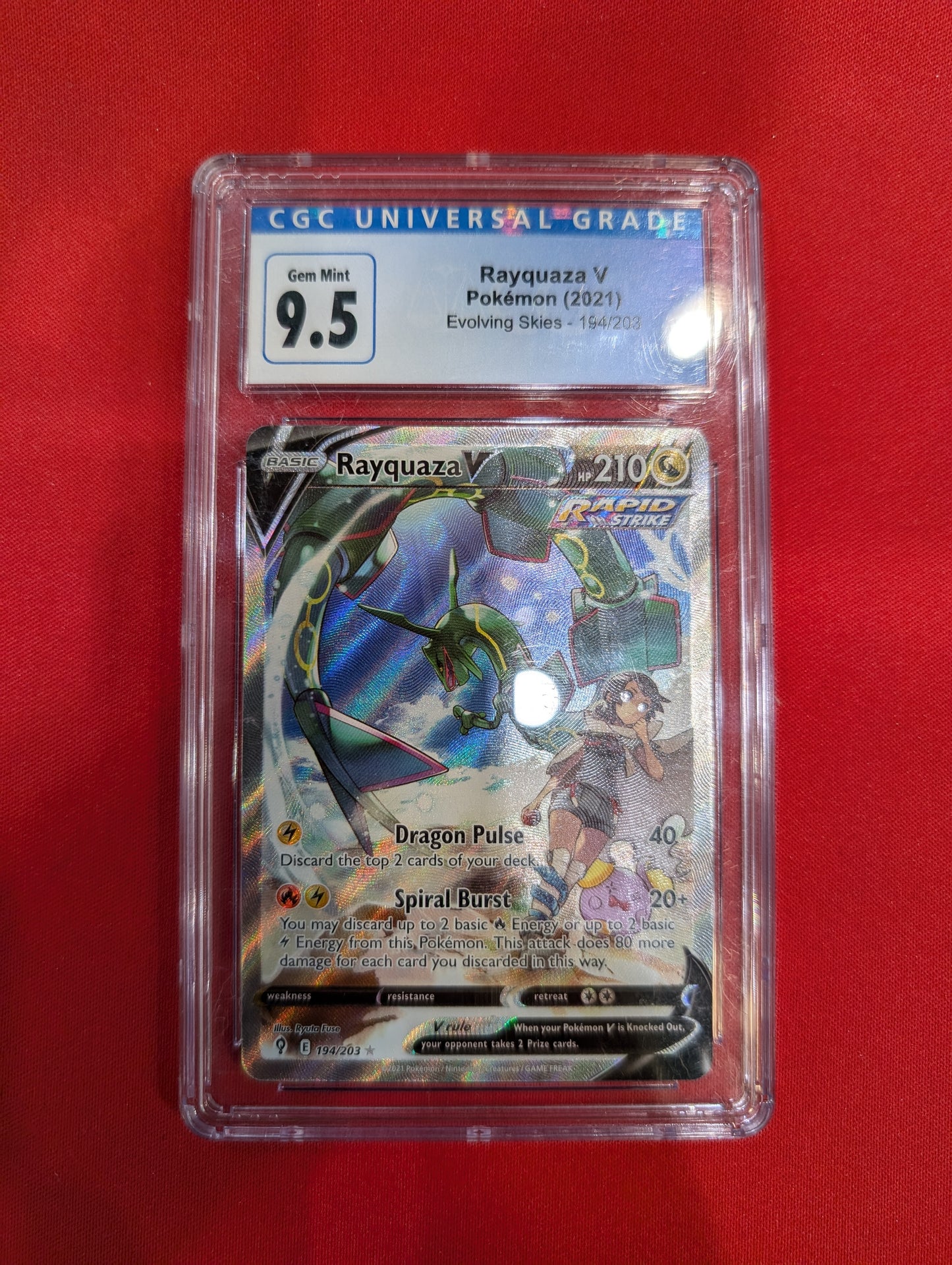 Rayquaza v #194 CGC blue label 9.5