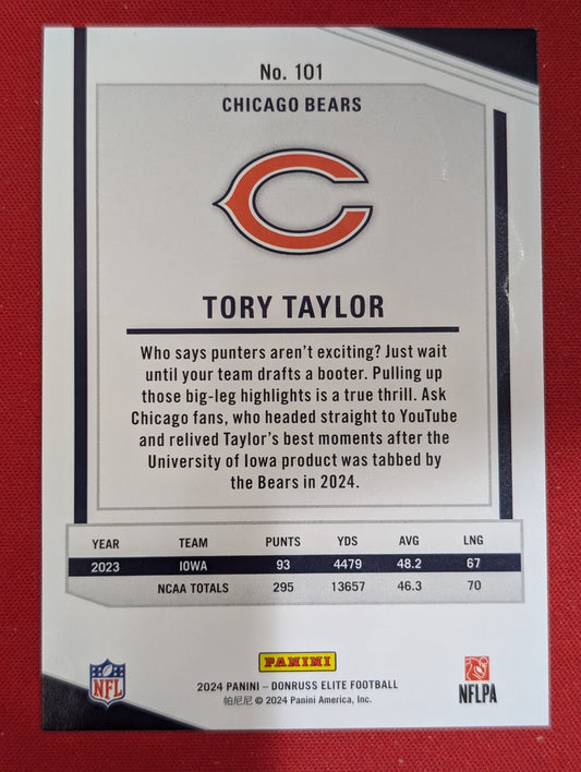 #101 Tory Taylor 2024 Donruss Elite Red 21/81