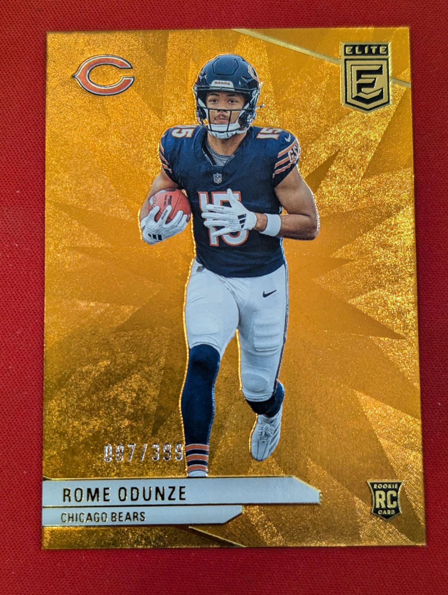 #103 Rome Odunze 2024 Donruss Elite Orange 067/399