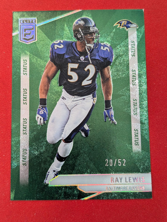 #12 Ray Lewis 2024 Donruss Elite Green #20/52