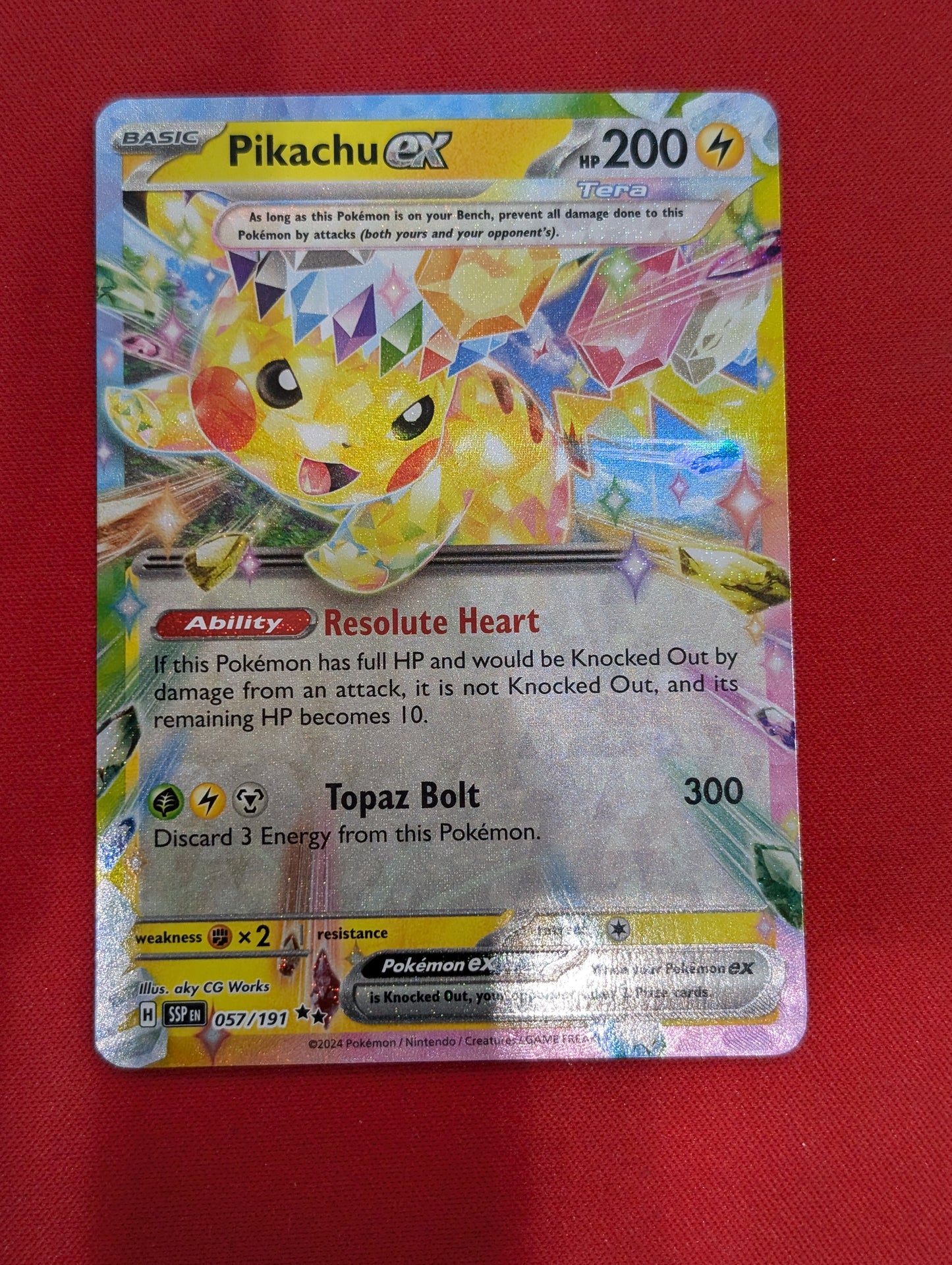 #057/191 Pikachu ex Surging Sparks