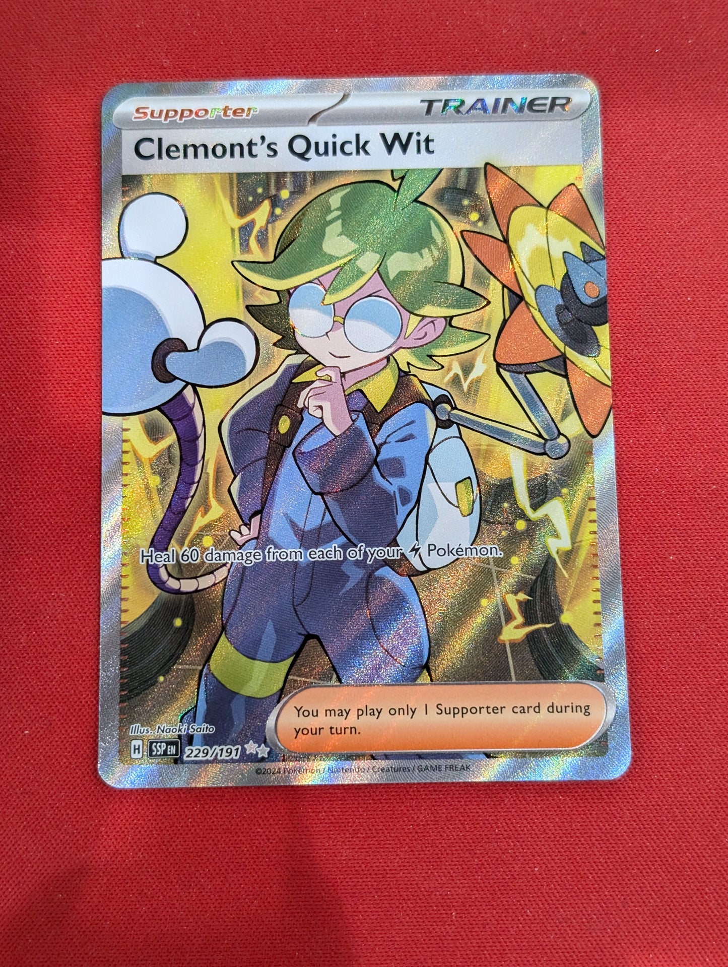 #229/191 Clemont's Quick wit Surging Sparks