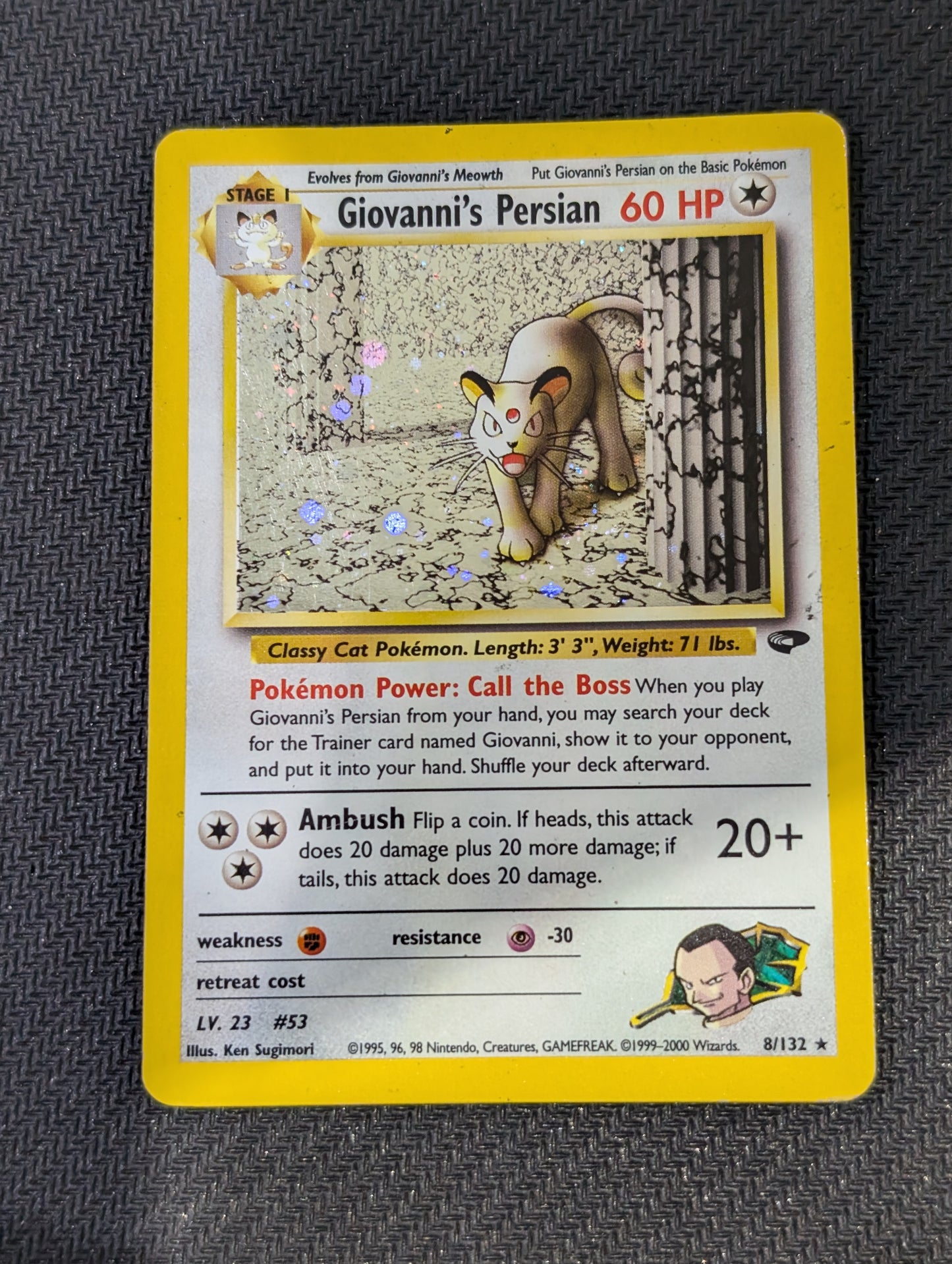 #8/132 Giovanni's Persian Gym challenge