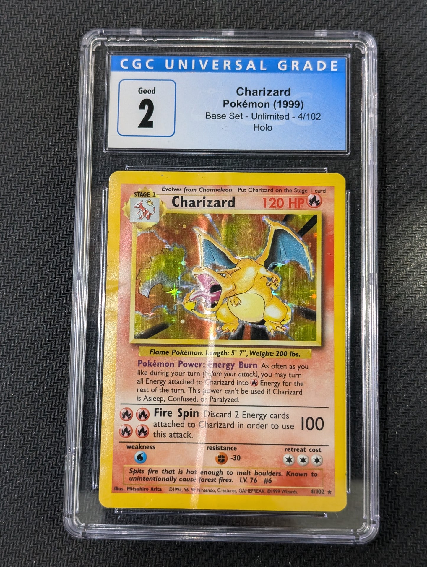 #4/102 Charizard Base Set CGC 2