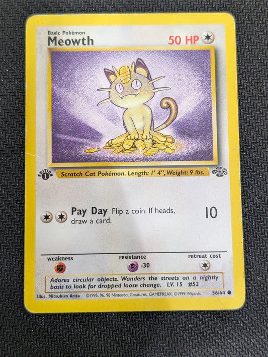 #56/64 Meowth (1ST ED) jungle