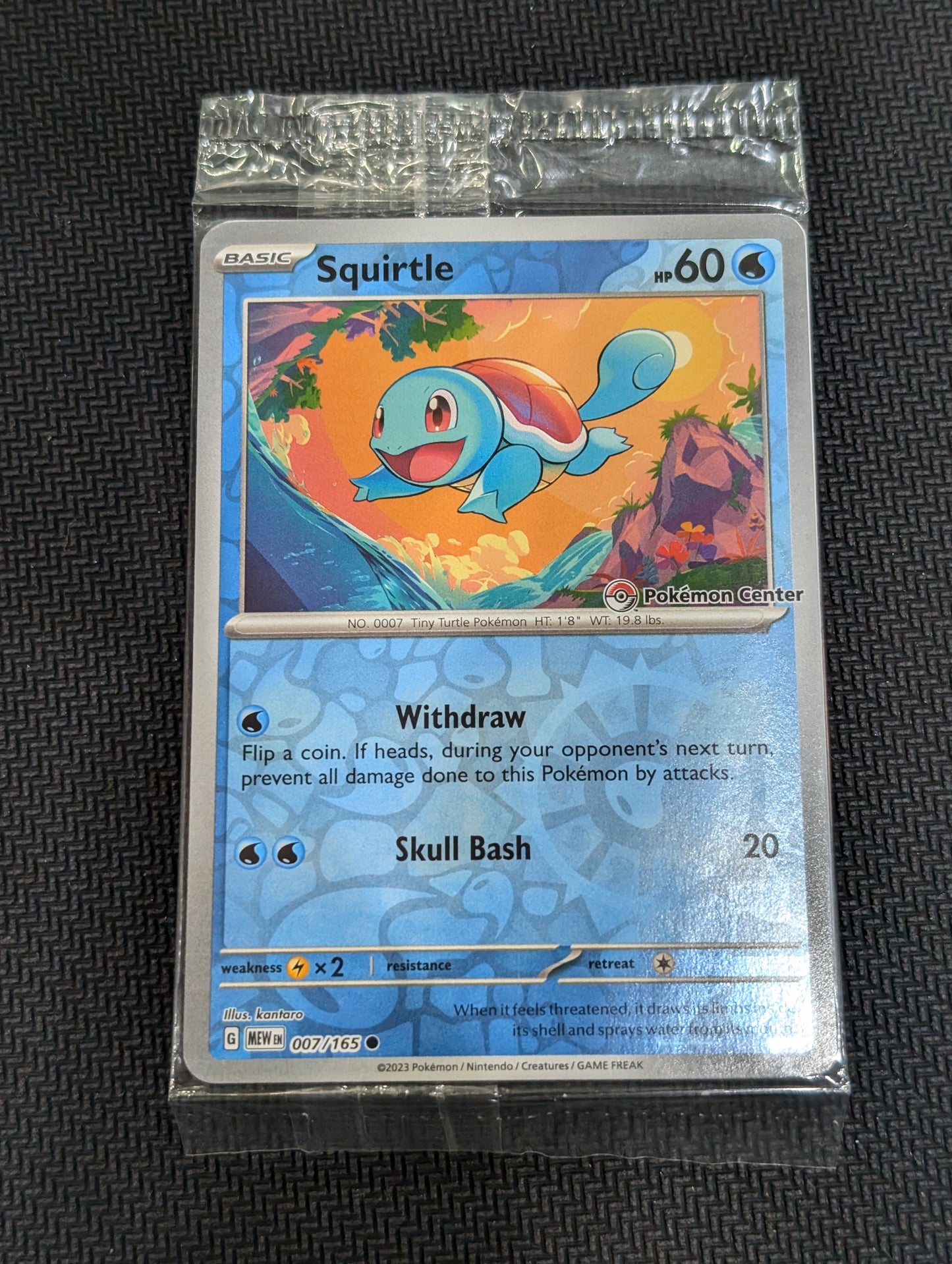 #007/165 Squirtle 151 Pokemon Center Stamped (Sealed)