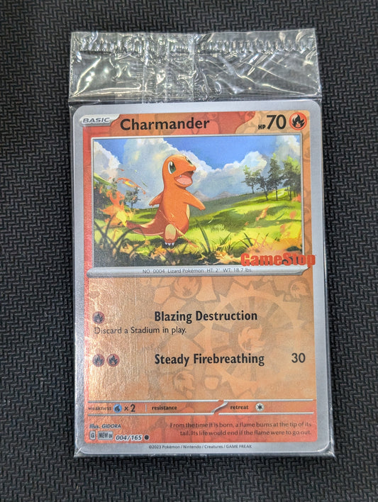 #004/165 Charmander 151 GameStop Stamped (Sealed)