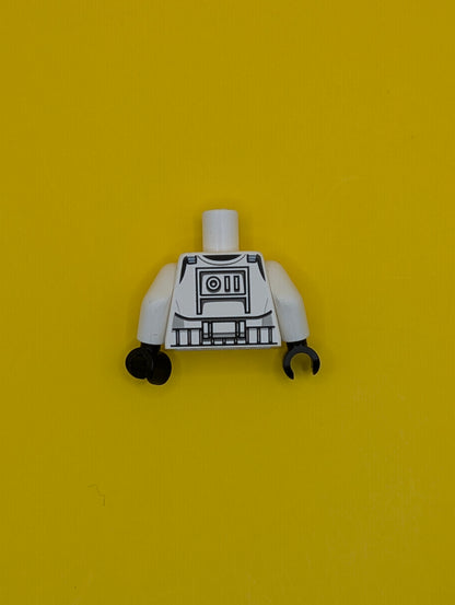 Torso SW Armor ARC Trooper (Clone Wars) Pattern / White Arms / Black Hands 973pb1051c01 Lego
