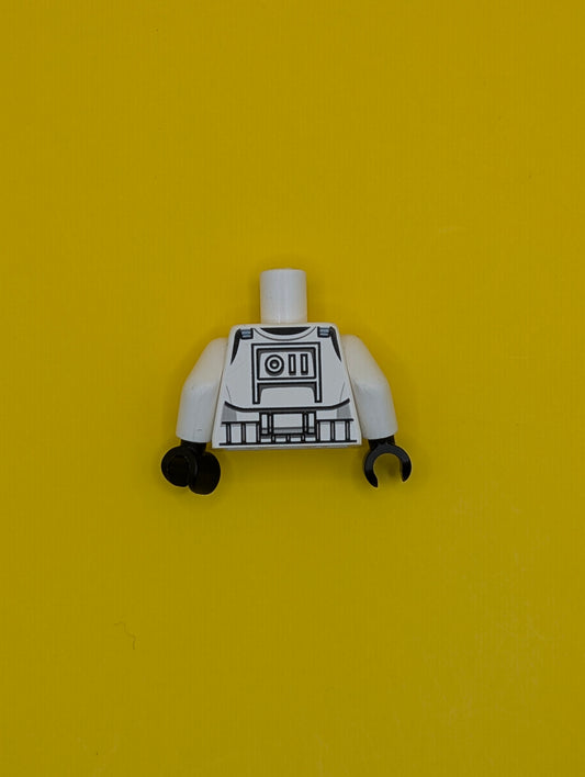 Torso SW Armor ARC Trooper (Clone Wars) Pattern / White Arms / Black Hands 973pb1051c01 Lego