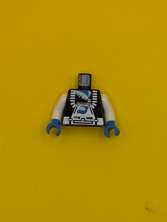 Torso Space Ice Planet Silver Pattern / White Arms / Blue Hands 973p62c01 Lego