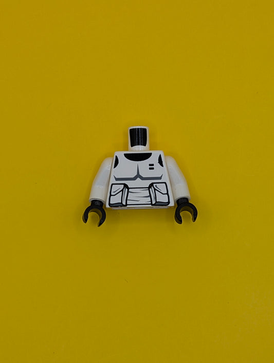 Torso SW Armor Scout Trooper Pattern (Dark Bluish Gray Accents) / White Arms / Black Hands 973pb0587c01 Lego
