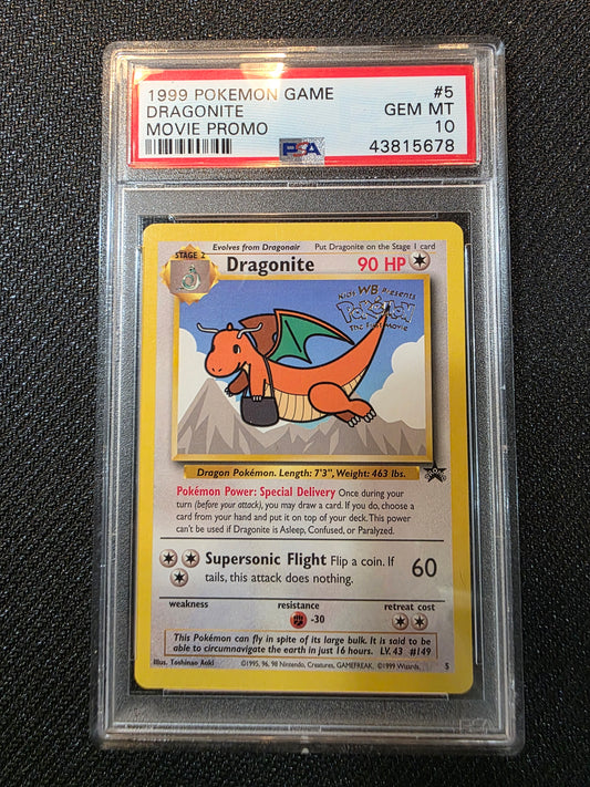 #5 Dragonite WB Stamped PSA 10