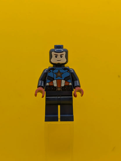 Captain America sh0852 Dark Blue Suit, Dark Red Hands, Helmet Marvel Lego Set