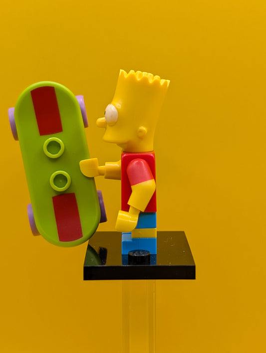 Bart Simpson colsim-2 The Simpsons, Series 1 (Complete Set with Stand and Accessories) Lego Minifigure