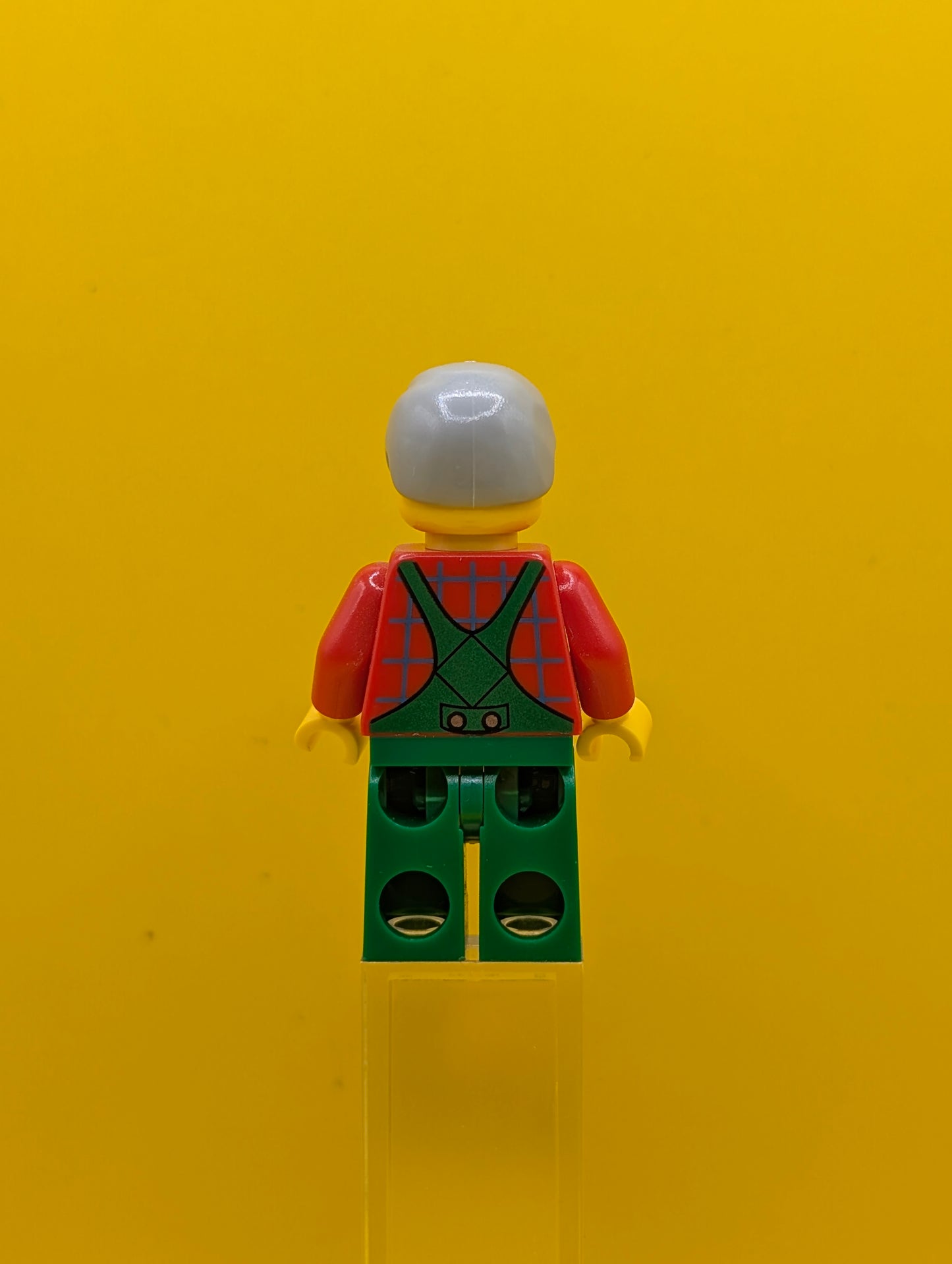 Overalls Farmer Green twn055 Light Bluish Gray Hair, Glasses City Lego Minifigure