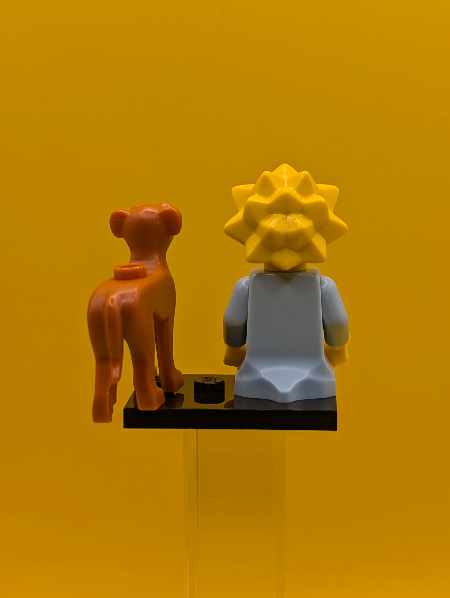 Maggie Simpson and Santas Little Helper colsim2-4 The Simpsons Series 2 Minifigure Lego (complete Set with Stand and Accessories)