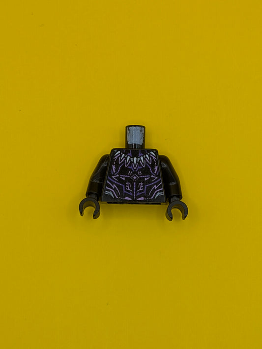 Torso Armor with Dark Purple and Lavender Trim, Pearl Dark Gray Claw Necklace Pattern / Black Arms / Black Hands 973pb4392c01 Lego