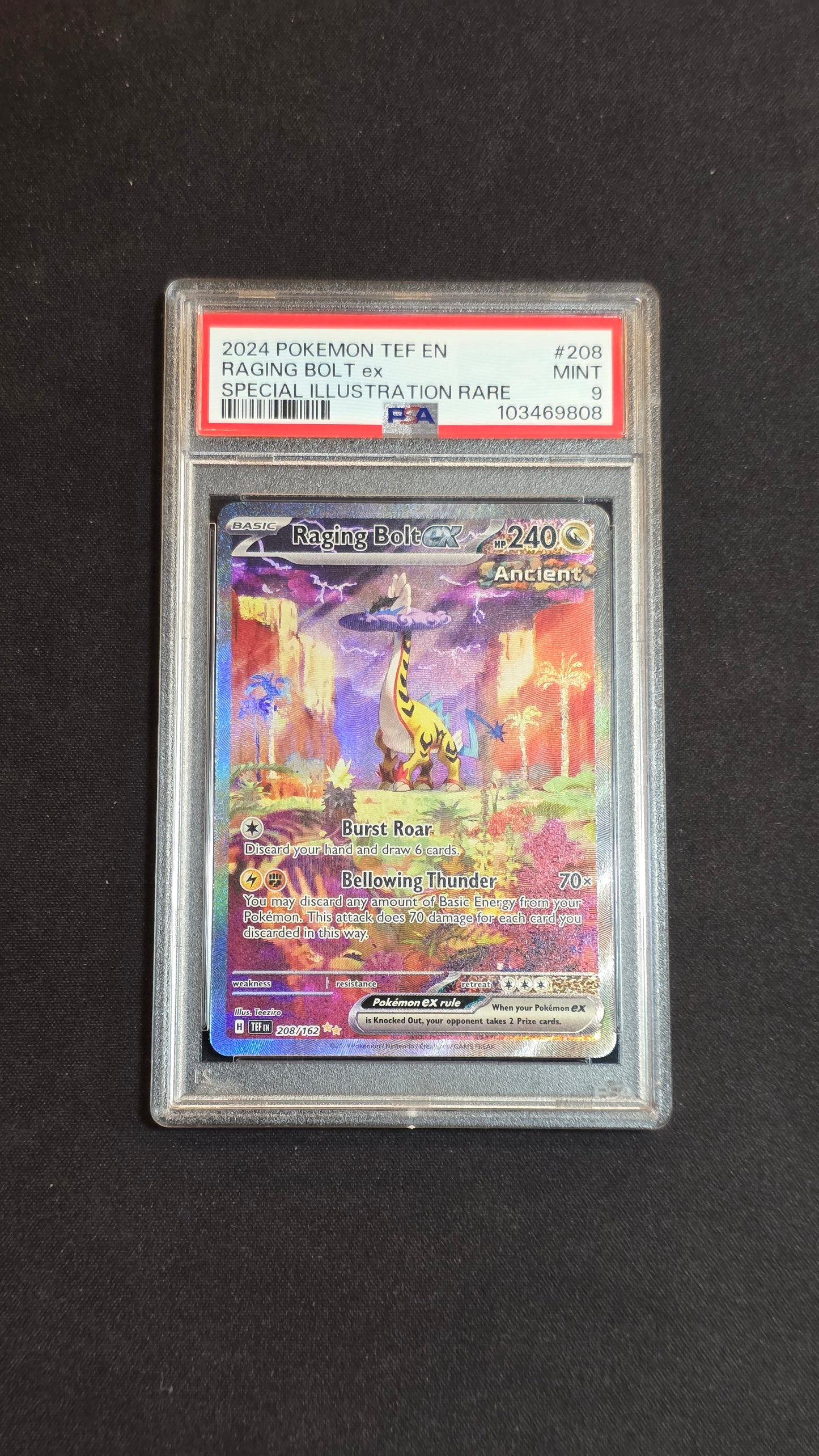 #208/162 Raging Bolt -Temporal Forces PSA 9