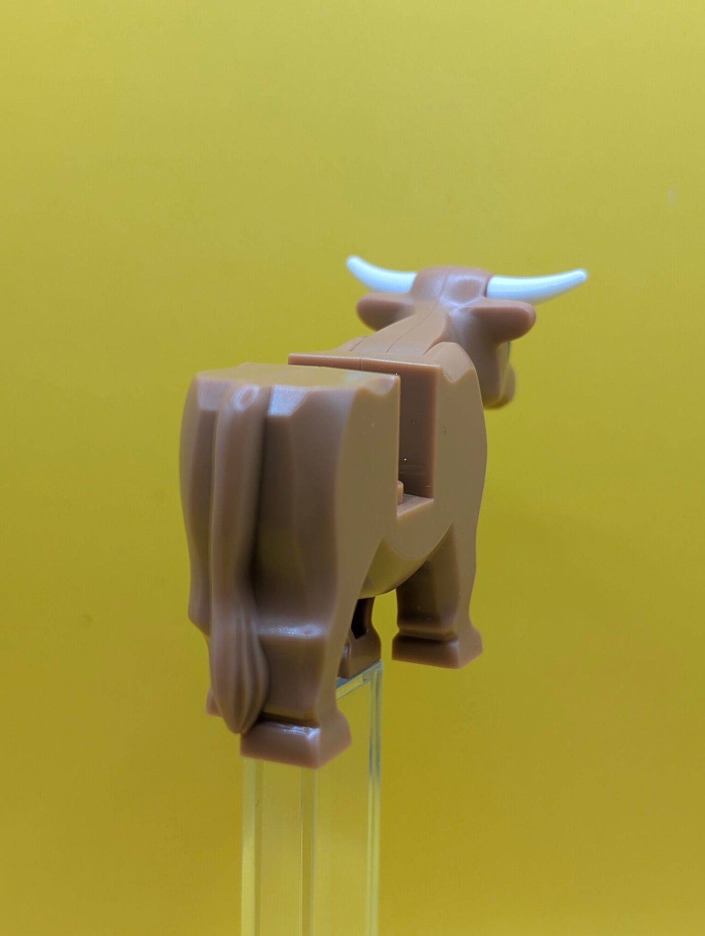 Cow 64452pb01c01 Light Nougat Muzzle and White Spot on Head Pattern with Short Horns City Lego Minifigure