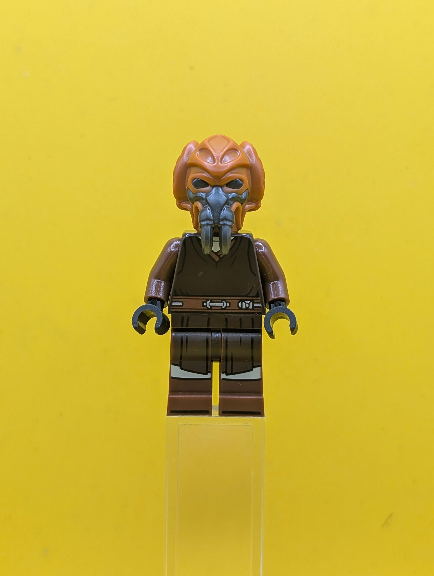 Plo Koon sw1414 Dark Brown Robe, Tan Shirt, Printed Legs Star Wars Lego Minifigure