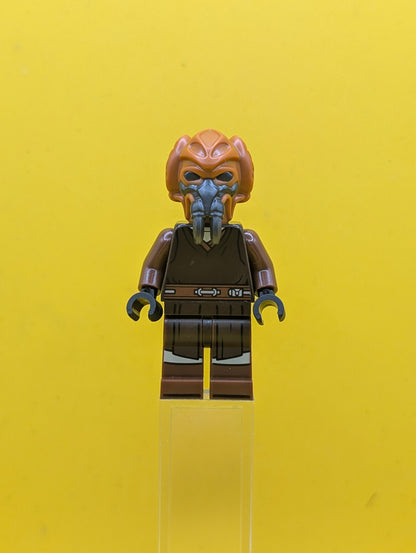 Plo Koon sw1414 Dark Brown Robe, Tan Shirt, Printed Legs Star Wars Lego Minifigure
