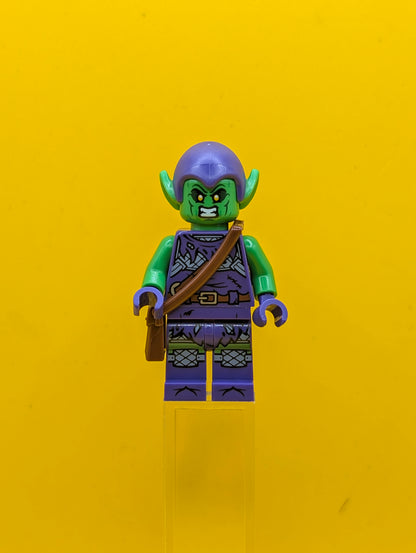 Green Goblin sh0695 Bright Green Skin, Dark Purple Outfit, Small Yellow Eyes, Printed Legs Marvel Lego Minifigure