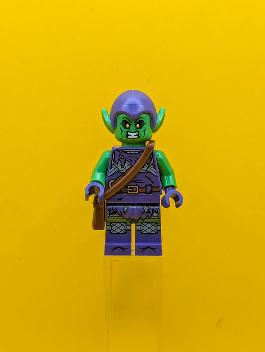 Green Goblin sh0695 Bright Green Skin, Dark Purple Outfit, Small Yellow Eyes, Printed Legs Marvel Lego Minifigure