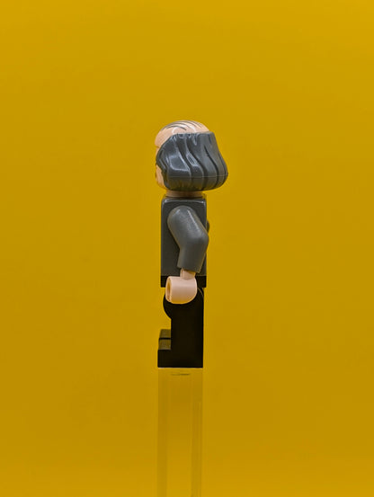 Argus Filch hp140 Bald On Top Dark Bluish Gray Jacket Harry Potter Minifigure Lego