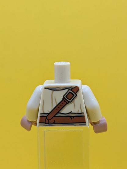 973pb3750c01 Torso SW Tusken Raider with Reddish Brown Diagonal Belt with Pouches Pattern / Tan Arms / Medium Nougat Hands Lego